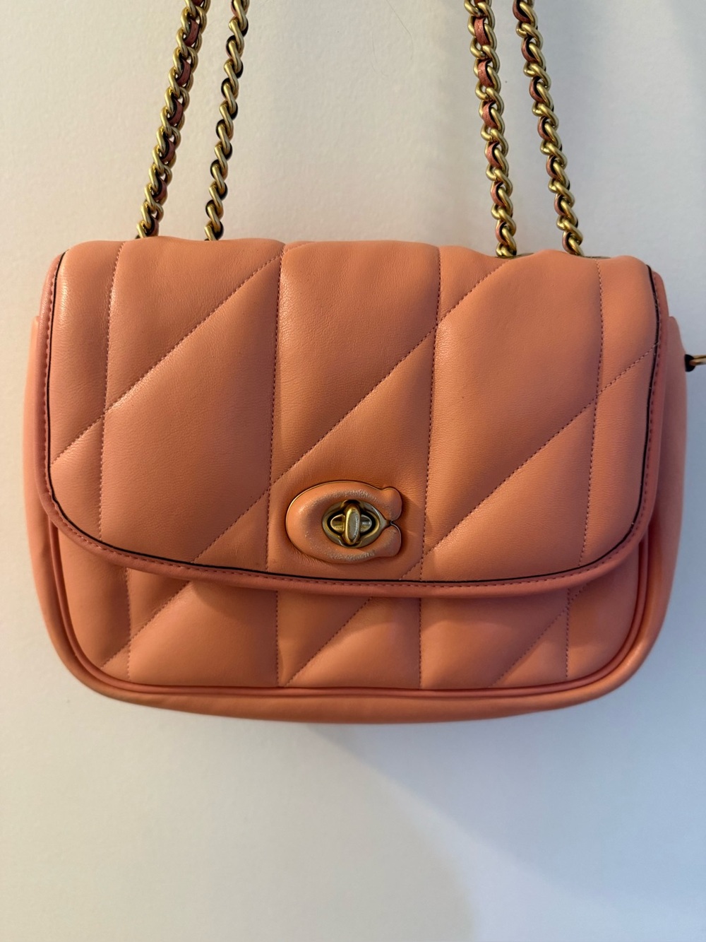 Coach Pillow Madison C8560 Quilted Nappa Leather Shoulder Bag – Light Coral